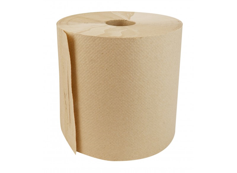 Paper Hand Towel - Roll of 800' (243.8 m) - Box of 6 Rolls - Brown - StreetFighter ST8002