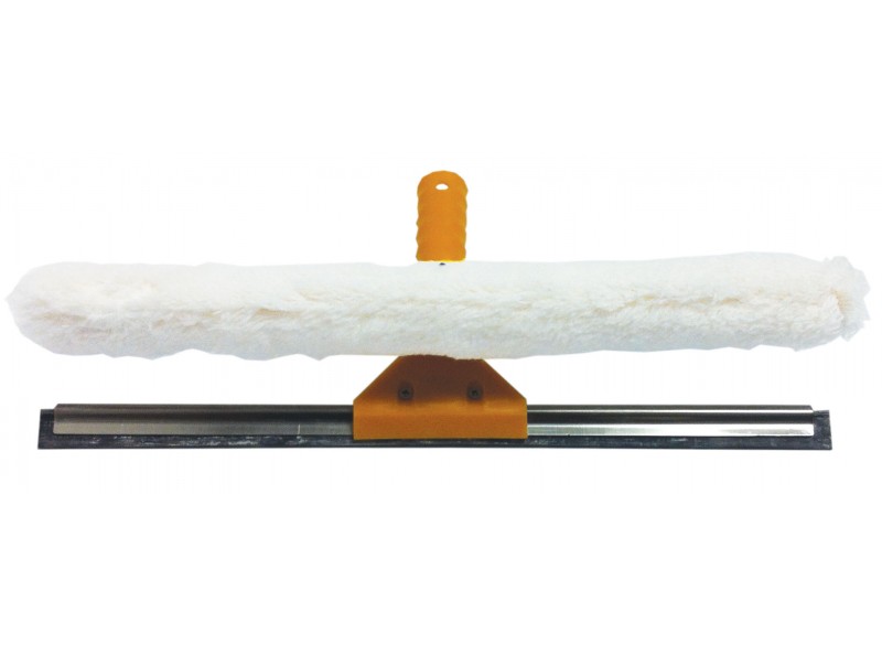 Double Function Squeegee - with Rubber Strips or Strip Washer - Aluminum Pole