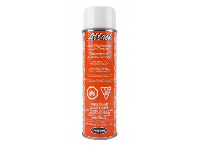 Odour Counteractant & Air Freshener - Orange Scent - 13 oz (369 g) - Sprayway ATTACK 586CW