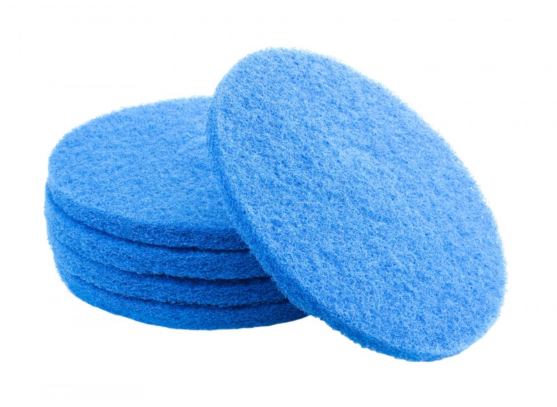 Floor Machine Pads - Super Clean - 13" (33 cm) - Blue - Box of 5 - 66261054240