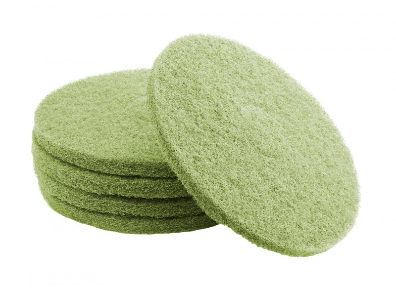 Floor Machine Pads - for Super Scrub - 16" (40.6 cm) - Green - Box of 5 - 66261054260