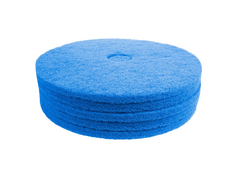 Floor Machine Pad - Super Clean - 17" (43.1 cm) - Blue - Box of 5 - 66261054244