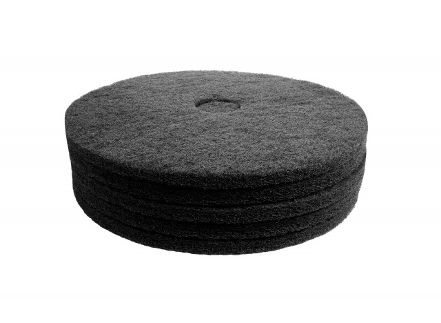 Floor Machine Pads - for Stripping - 17" (43.1 cm) - Black - Box of 5 - 66261054227
