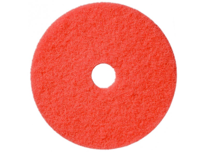 Floor Machine Pads - for Buffer - Spray Buff - 17" (43.1 cm) - Red - Box of 5 - 66261054276