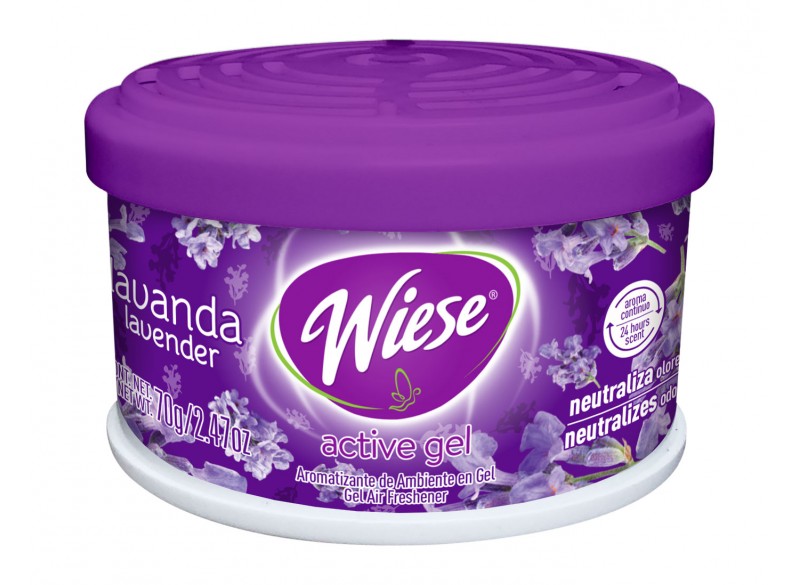 Odors Neutralizer - Air Freshener - Gel - Lavender Scent - 2.47 oz (70 g) Jar - Wiese NAEGE10