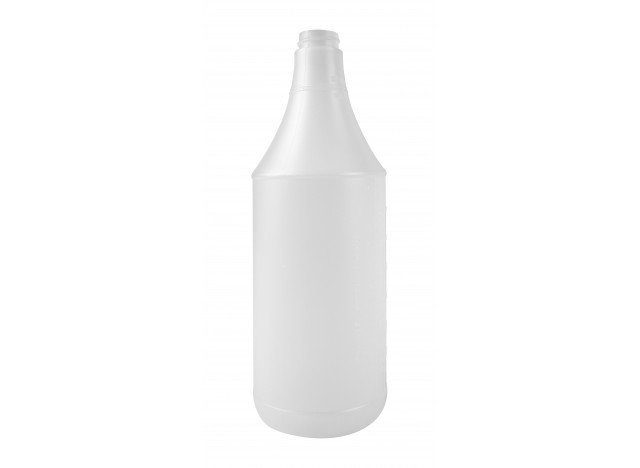 Round Plastic Bottle - 32 oz (909 ml) - White