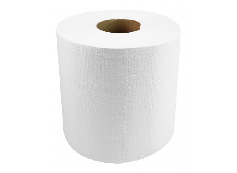 Papier essuie-mains - dévidoir central - 2 plis - 10 x 7,8 po (25,4 cm x 19,8 cm) - boîte de 6 rouleaux - blanc - ABP CP6814LB2