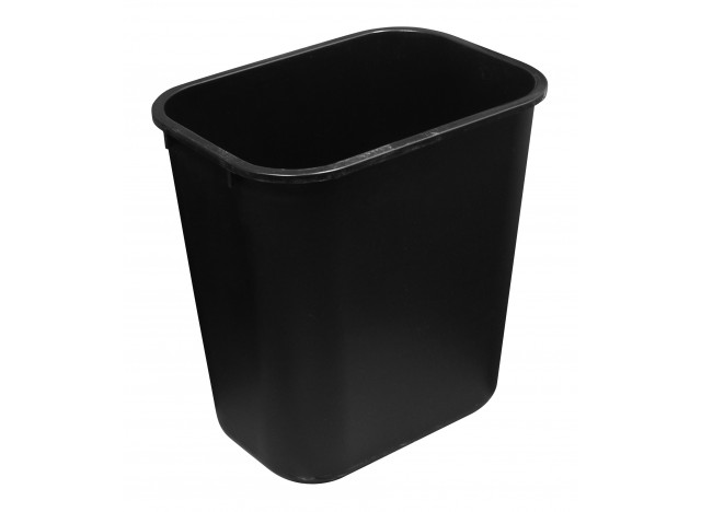 Office Trash Can / Bin - Wastebasket - 1.6 gal (6 L) - Black