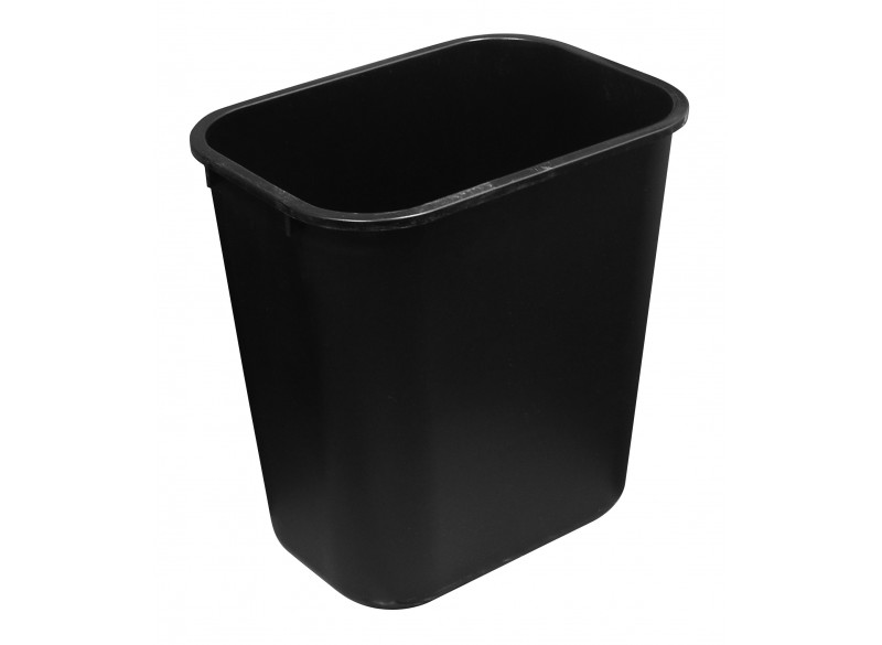 Office Trash Can / Bin - Wastebasket - 1.6 gal (6 L) - Black