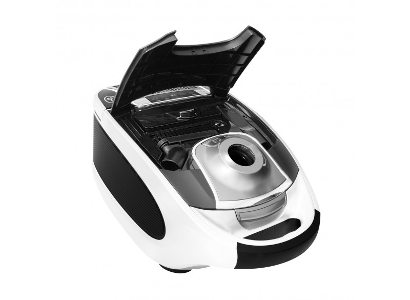 XV10W Canister Vaccum - with Brush for Carpets and Floors - 1300W - 11 Amps - White and Black