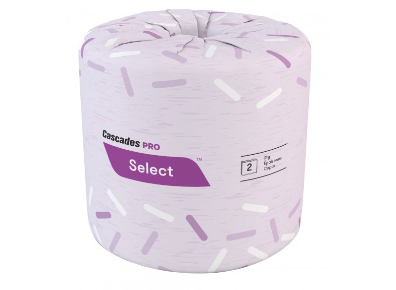 Standard Bathroom Tissue - 2-Ply - 4.25" x 3.8" (10.8 cm x 9.7 cm)  - Box of 48 Rolls of 420 Sheets - White - Cascades Pro B021